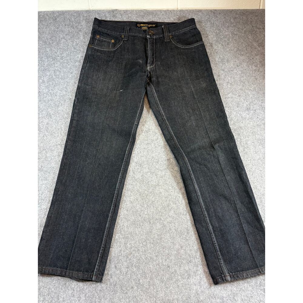 Vintage 90s NBN Gear Jeans Mens Size 34x32 Black Skater Grunge Streetwear Hiphop